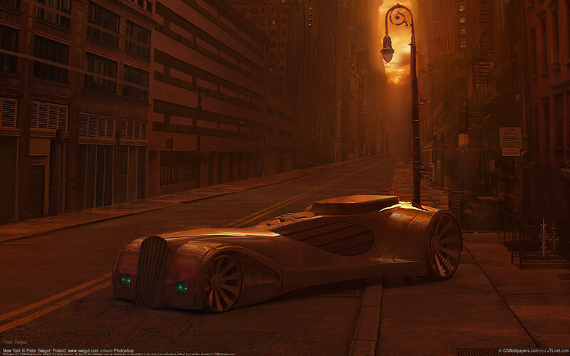 Futuristic Car on Street
