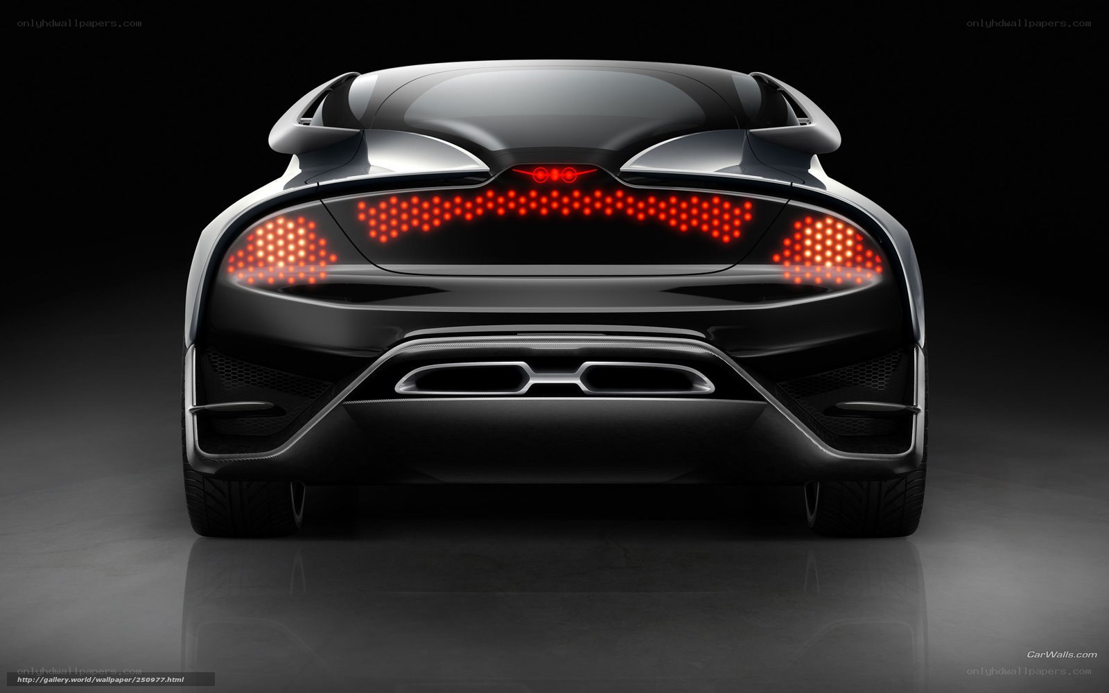 futuristic car rear view
