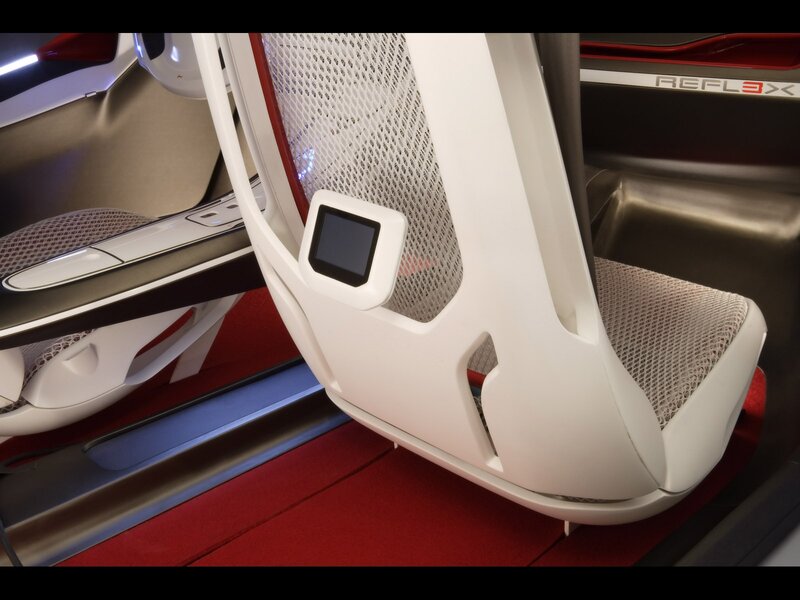 Futuristic car seat interior