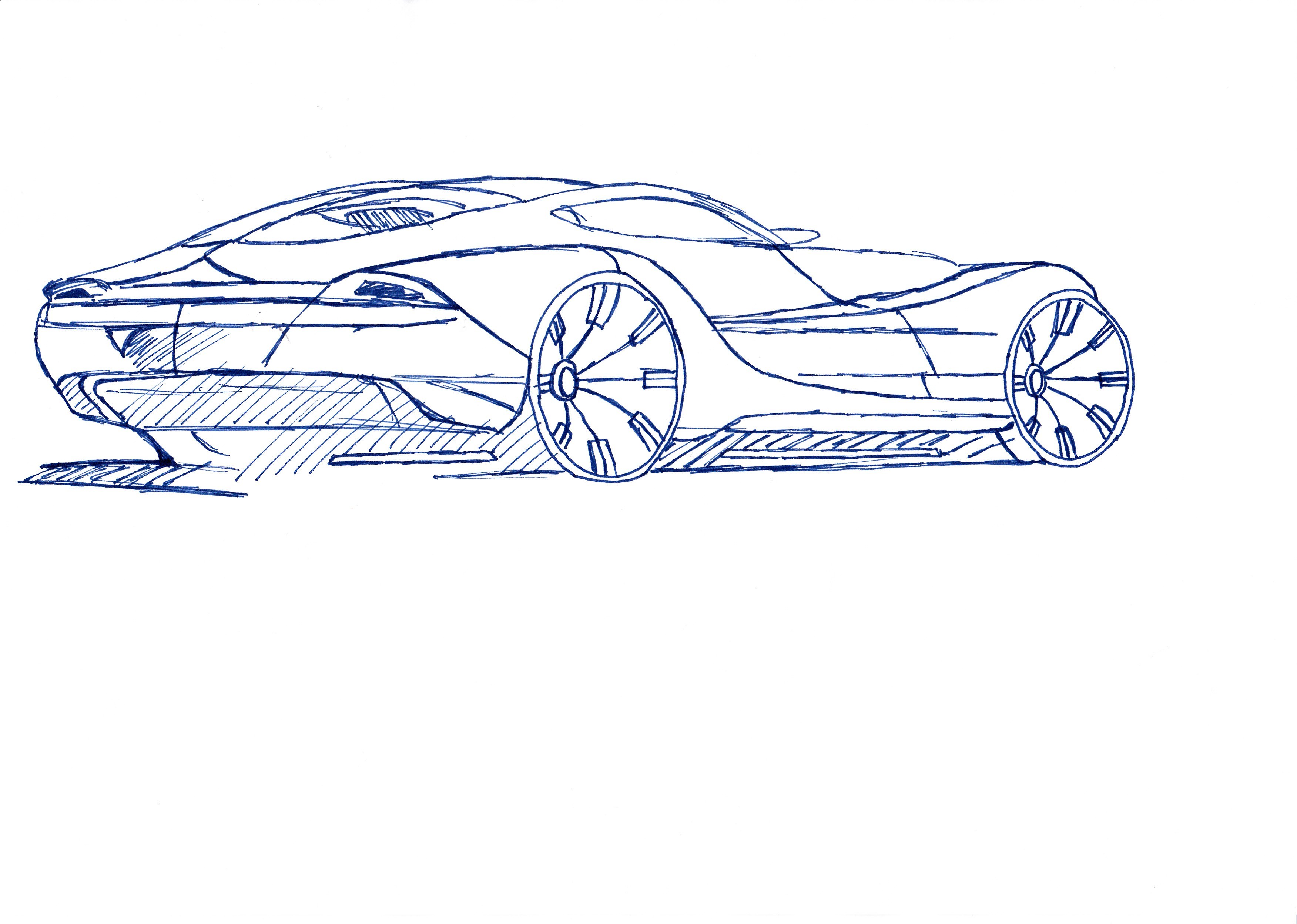 futuristic car sketch