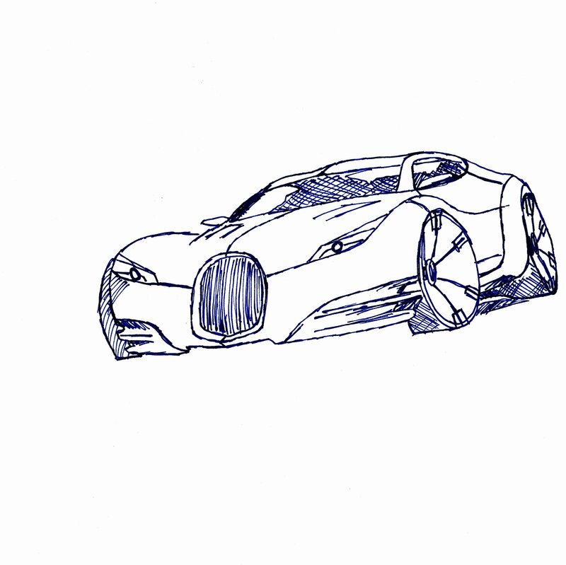 futuristic car sketch