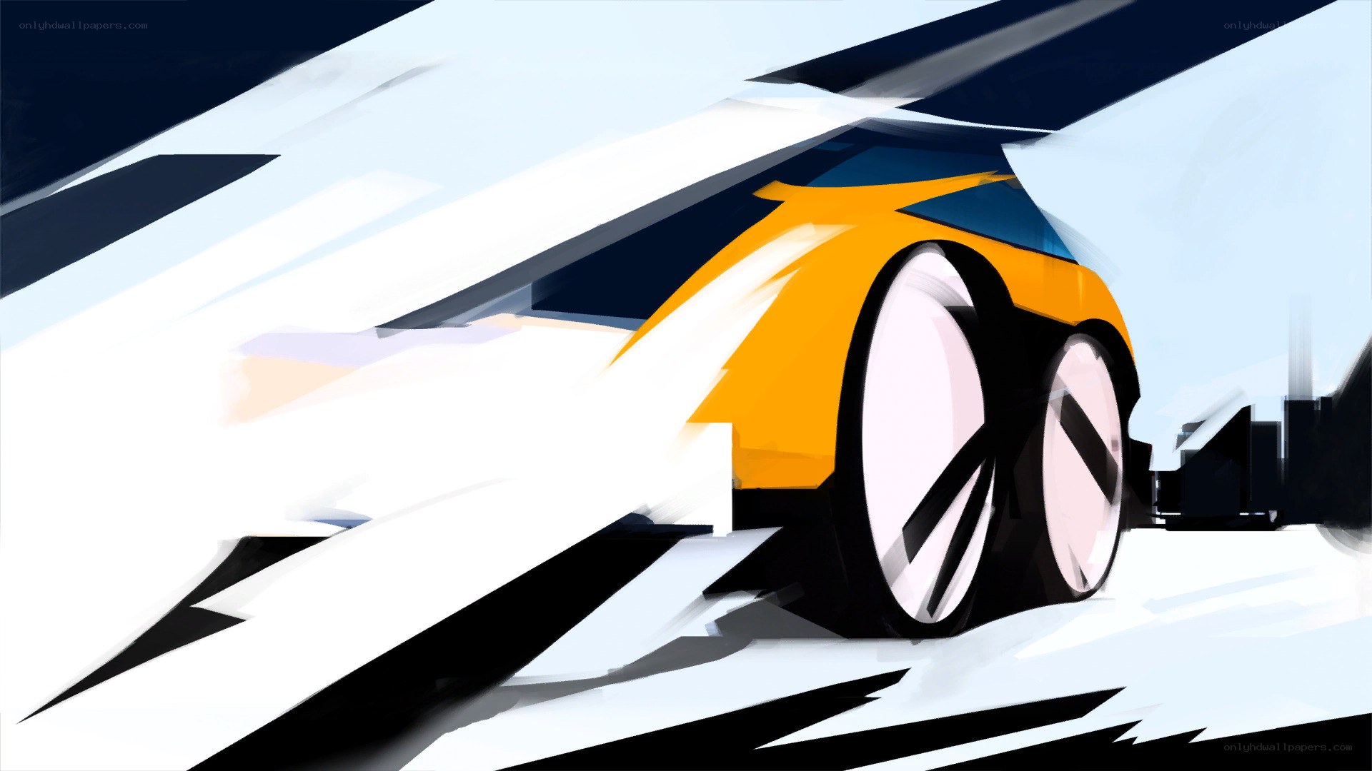 futuristic car speed sketch