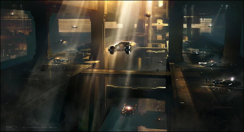 Futuristic Cars in City