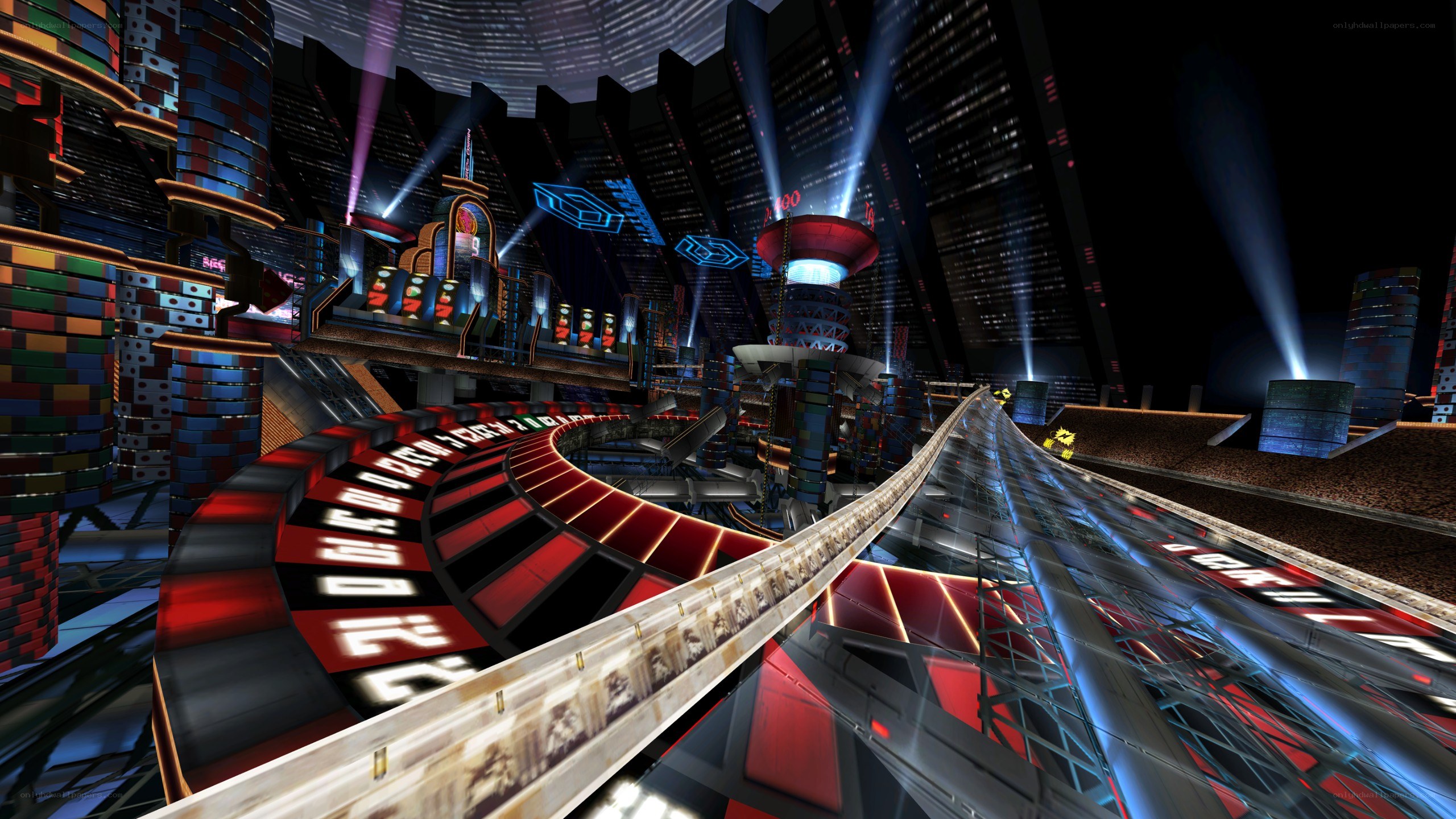 futuristic casino race track