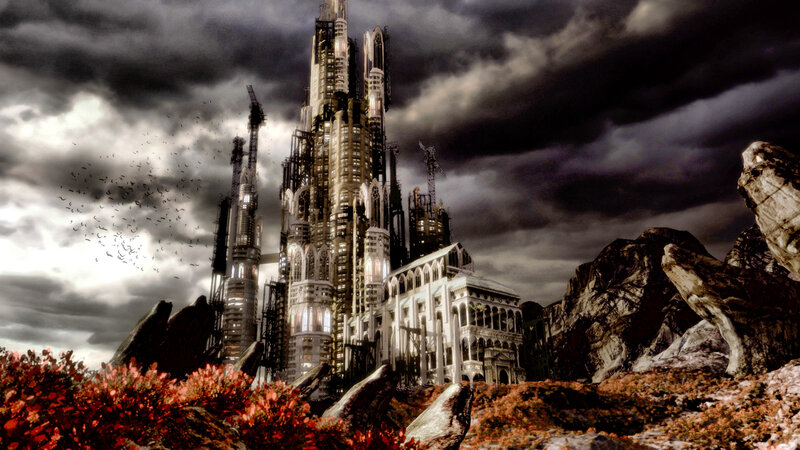 Futuristic Castle in Ruins