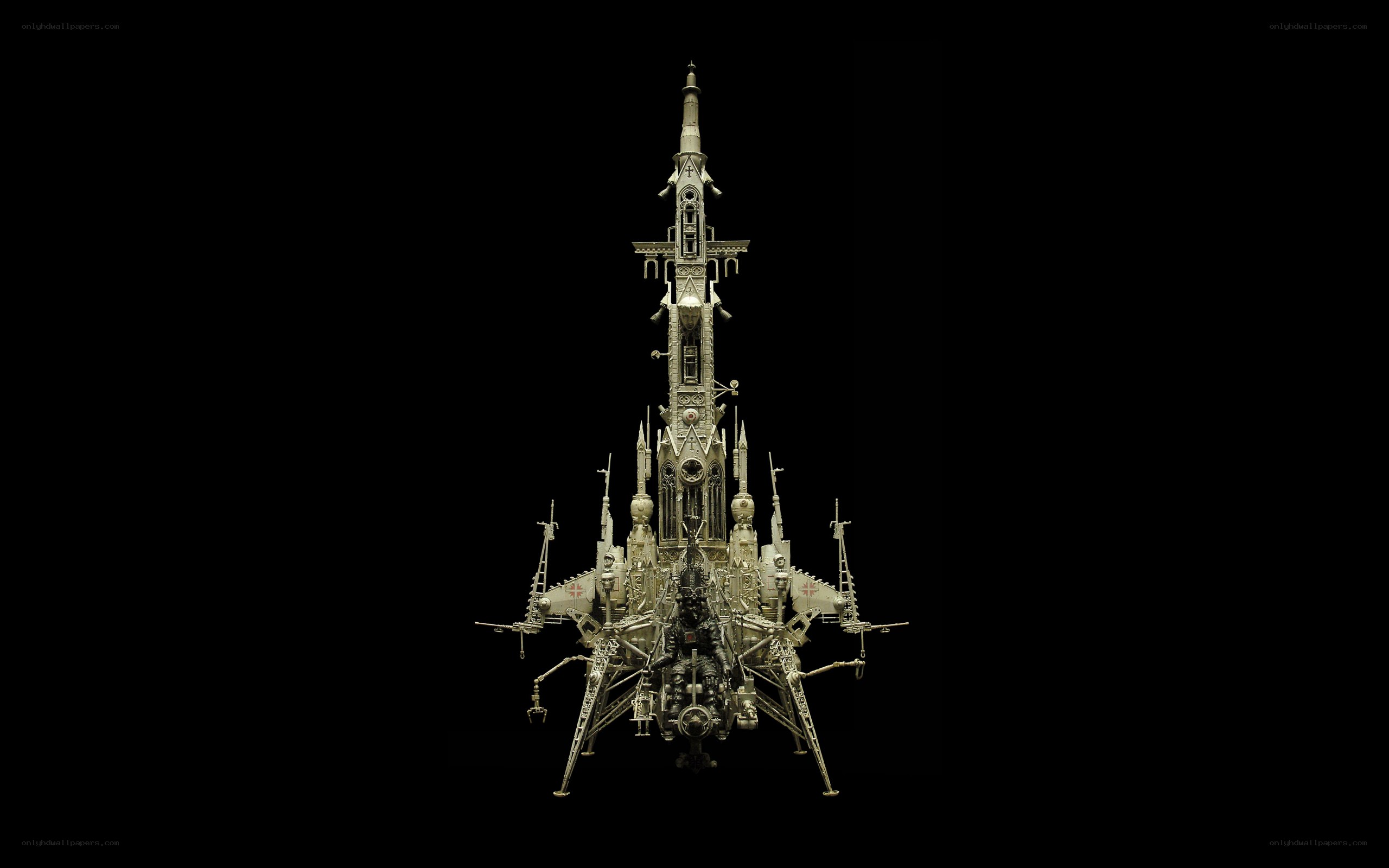 futuristic cathedral spacecraft