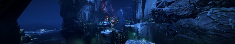 Futuristic Cave City — Blue