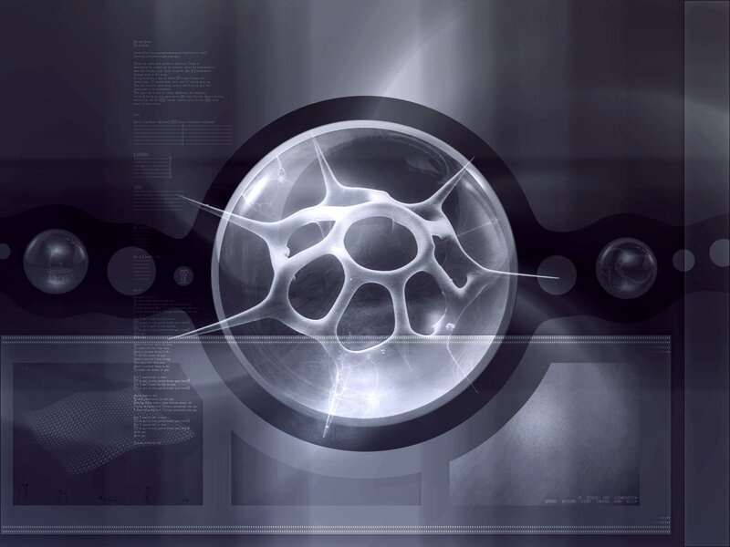 futuristic cellular structure