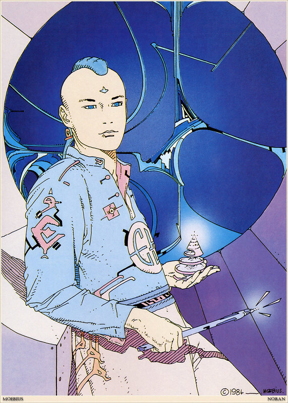 futuristic character illustration