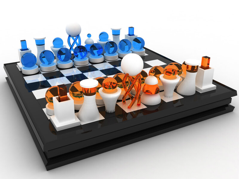 Futuristic chess set
