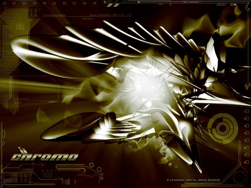 futuristic chrome abstract