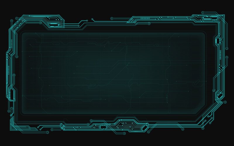 futuristic circuit board frame