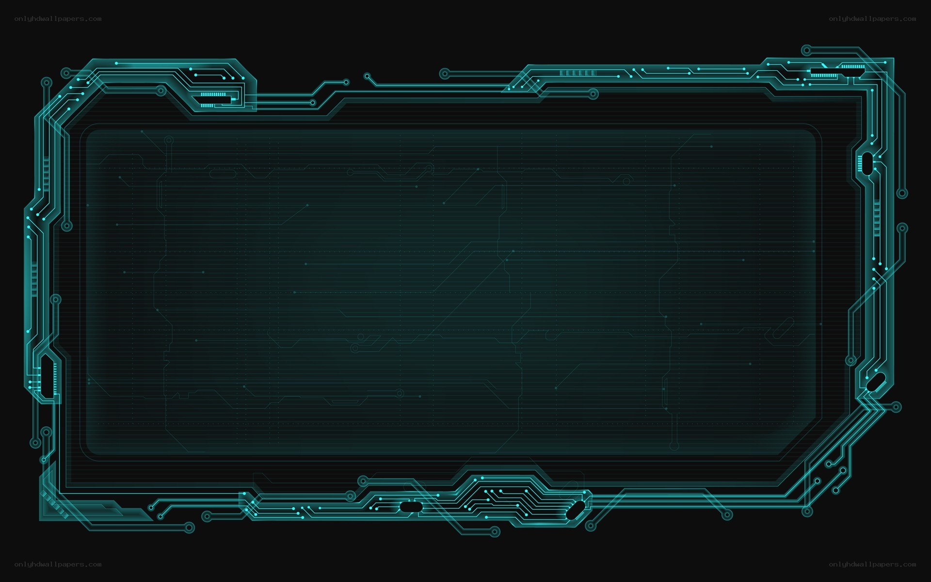 futuristic circuit board frame