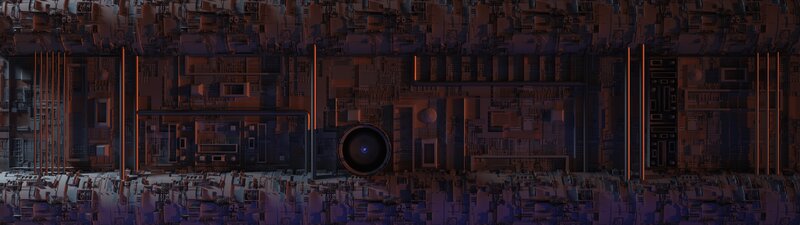 Futuristic Circuit Board — Purple, Dramatic
