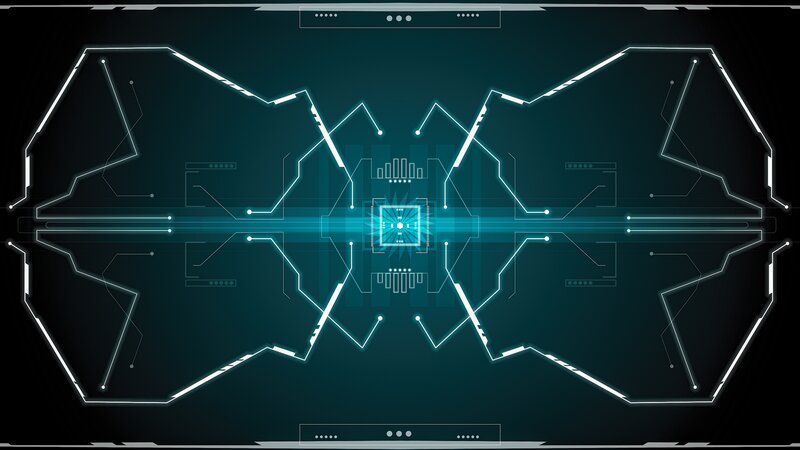 Futuristic Circuit Board — Teal
