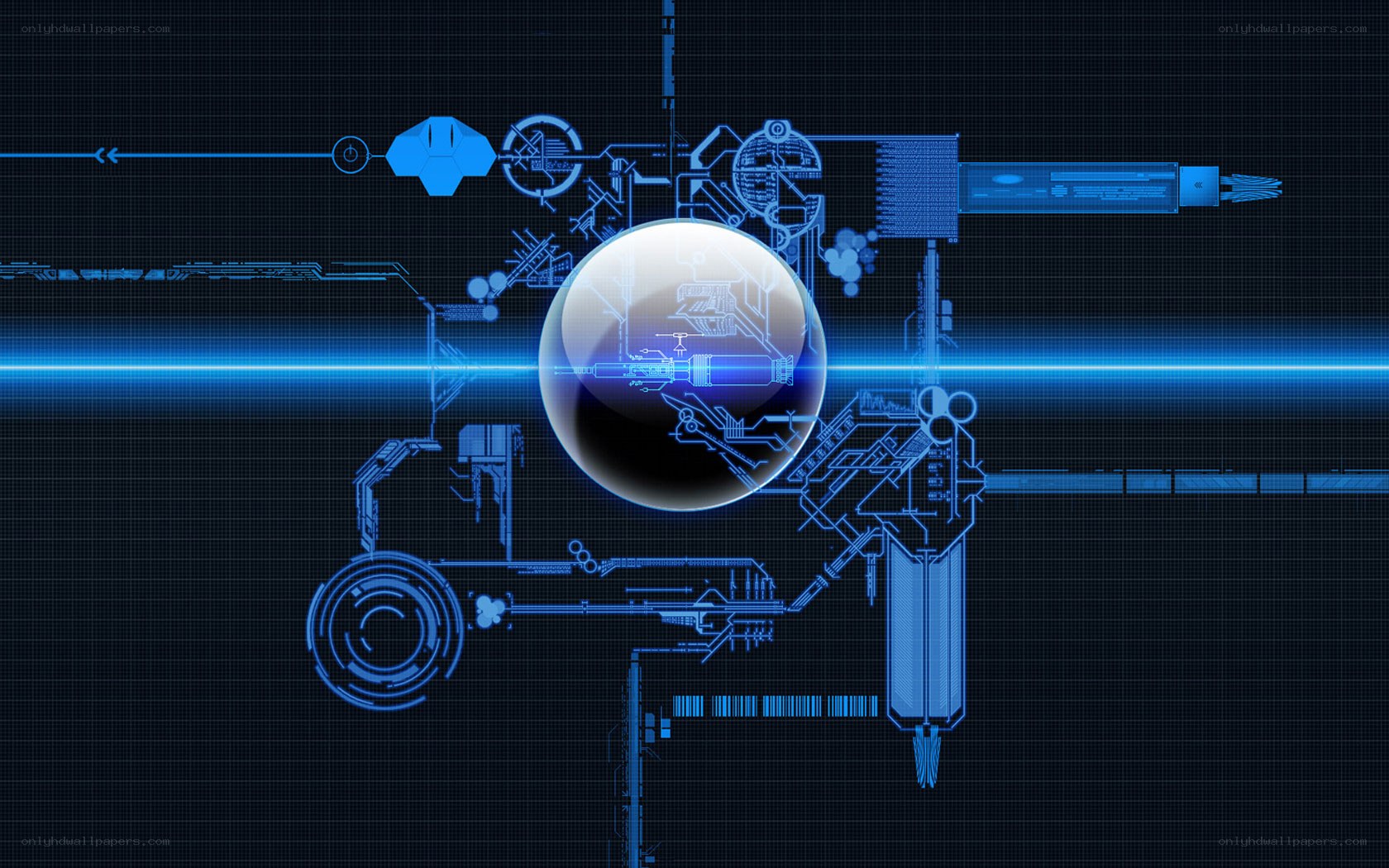 futuristic circuit design