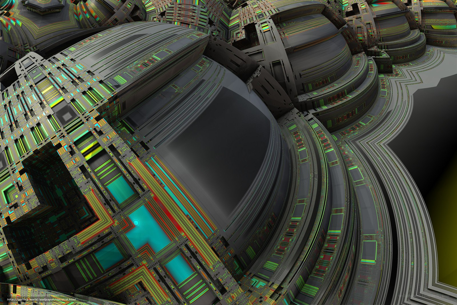 futuristic circuitry structure