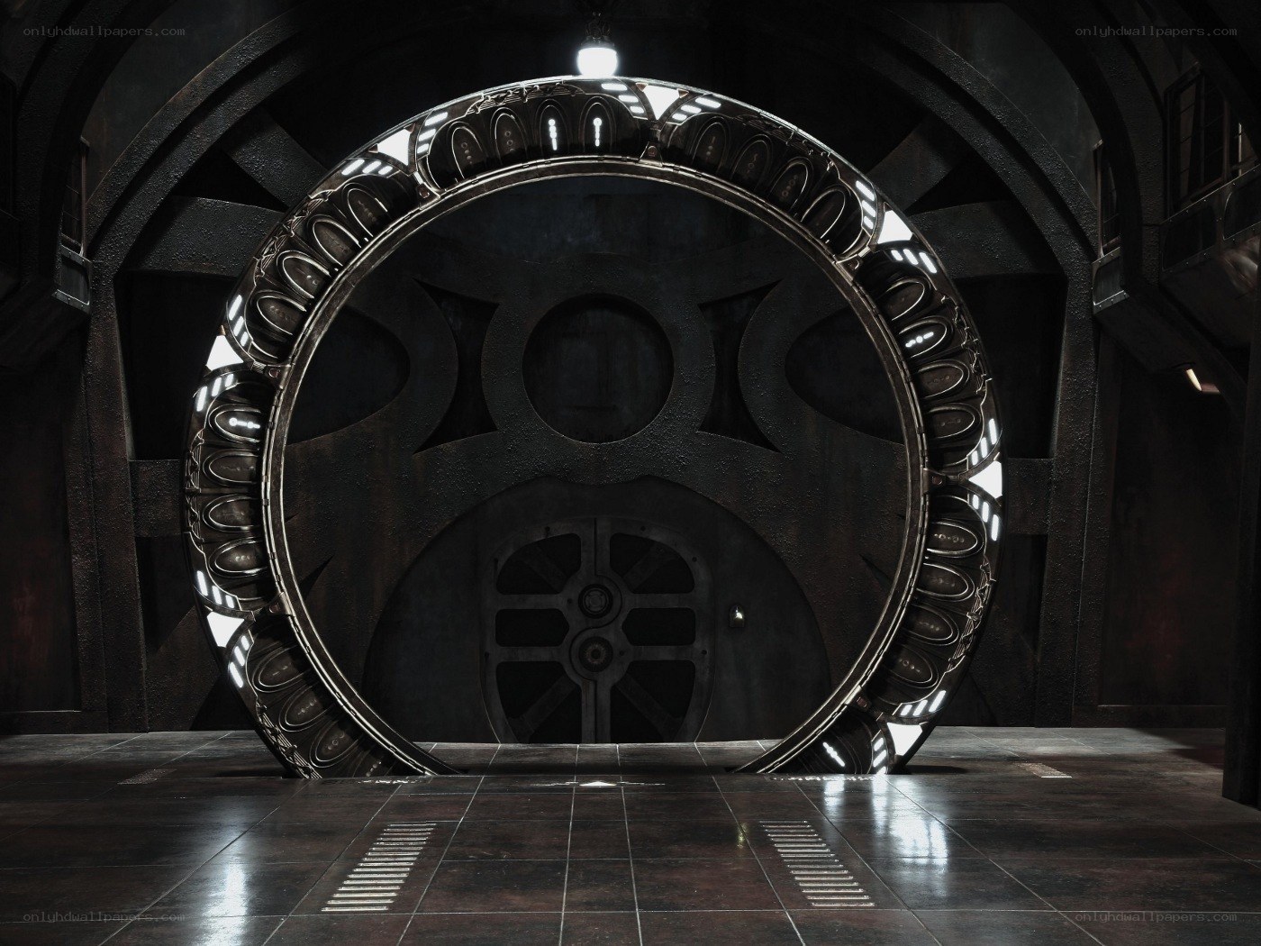 futuristic circular door
