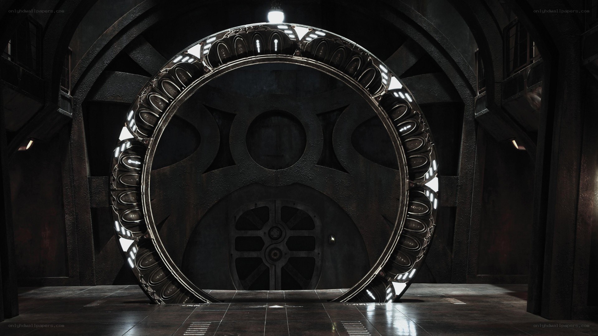 futuristic circular door
