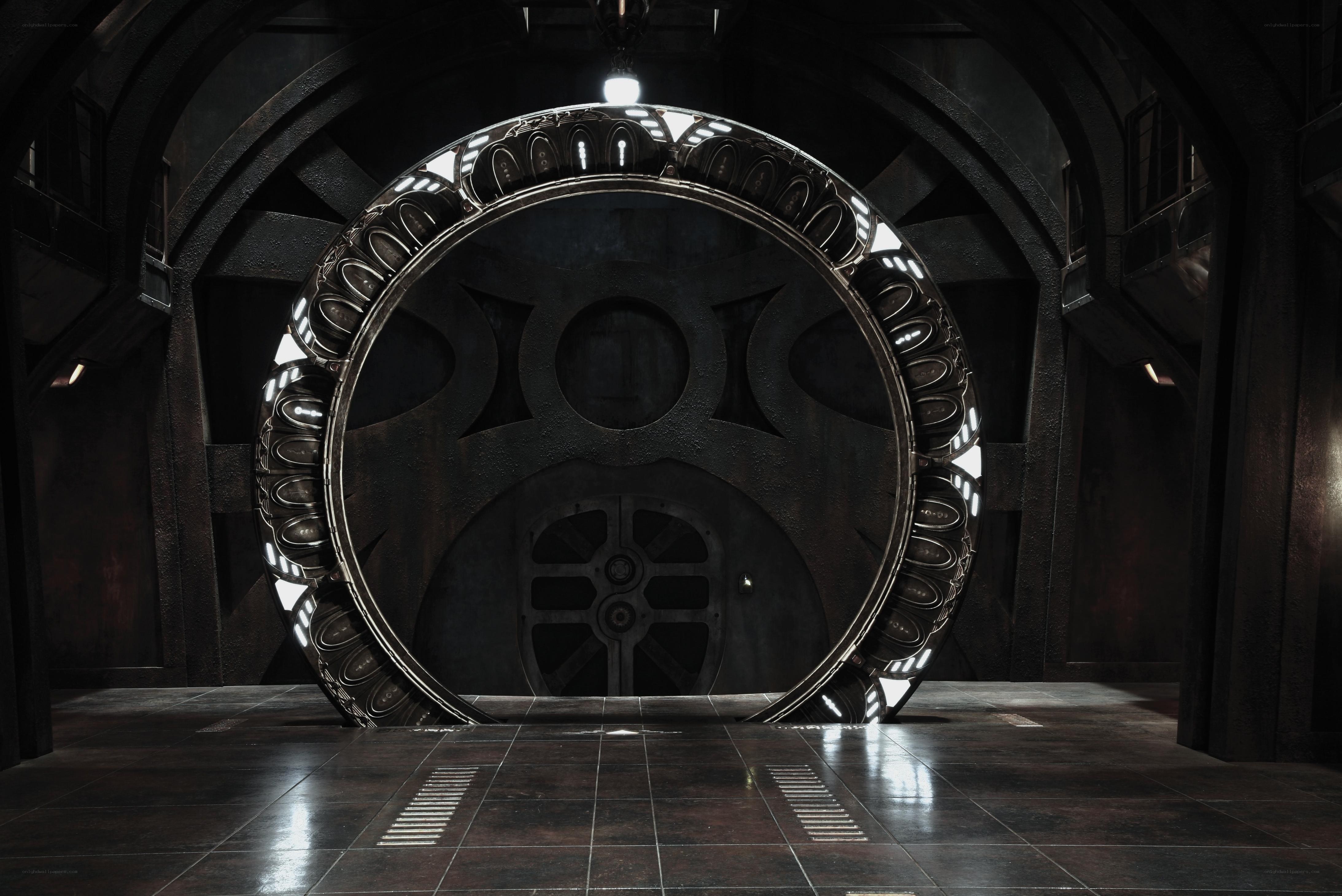 futuristic circular door