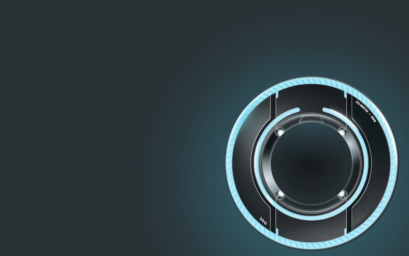futuristic circular interface