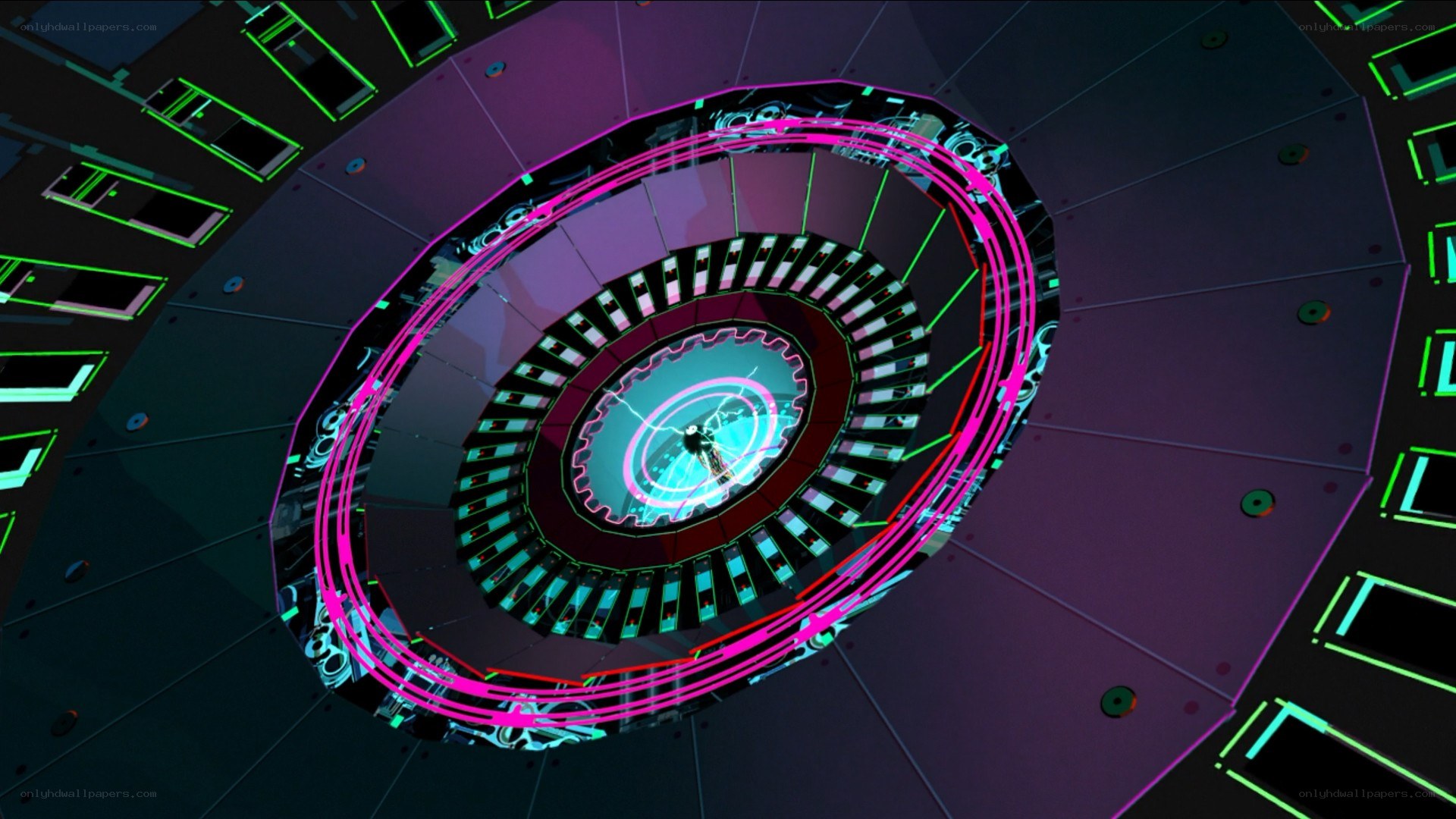 futuristic circular interface