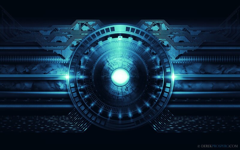 Futuristic Circular Interface — Blue