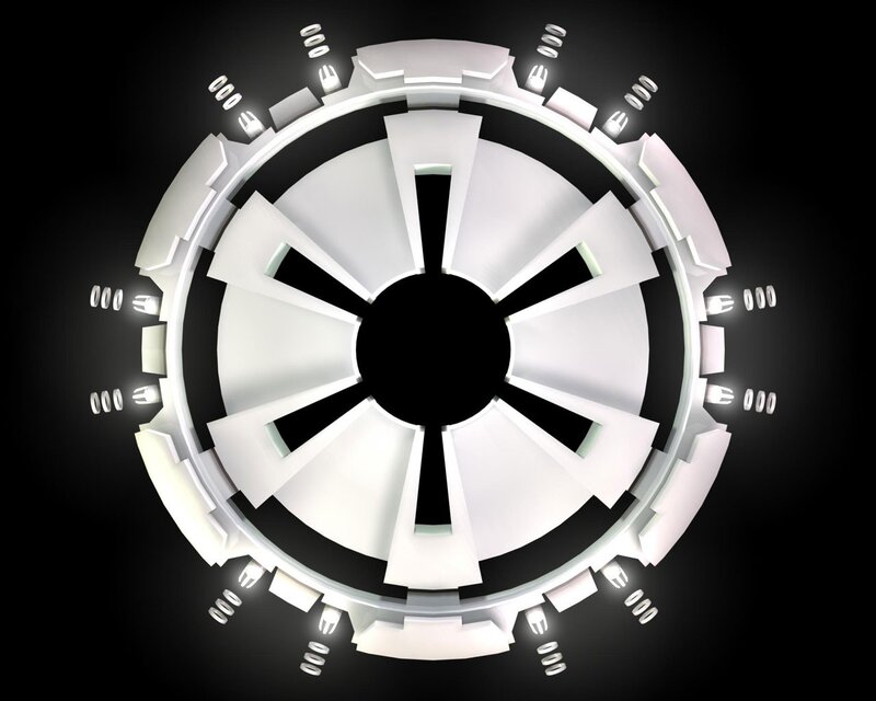 futuristic circular mechanism