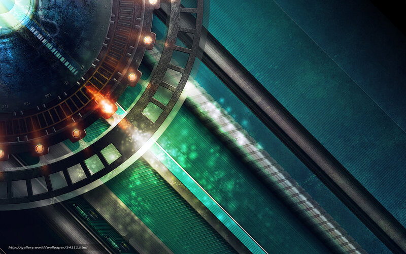 Futuristic Circular Mechanism — Teal