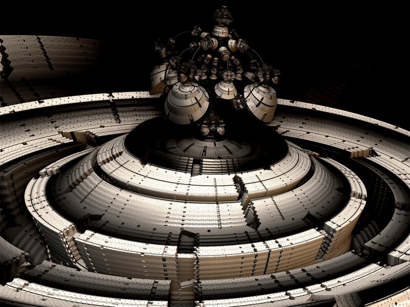 futuristic circular structure