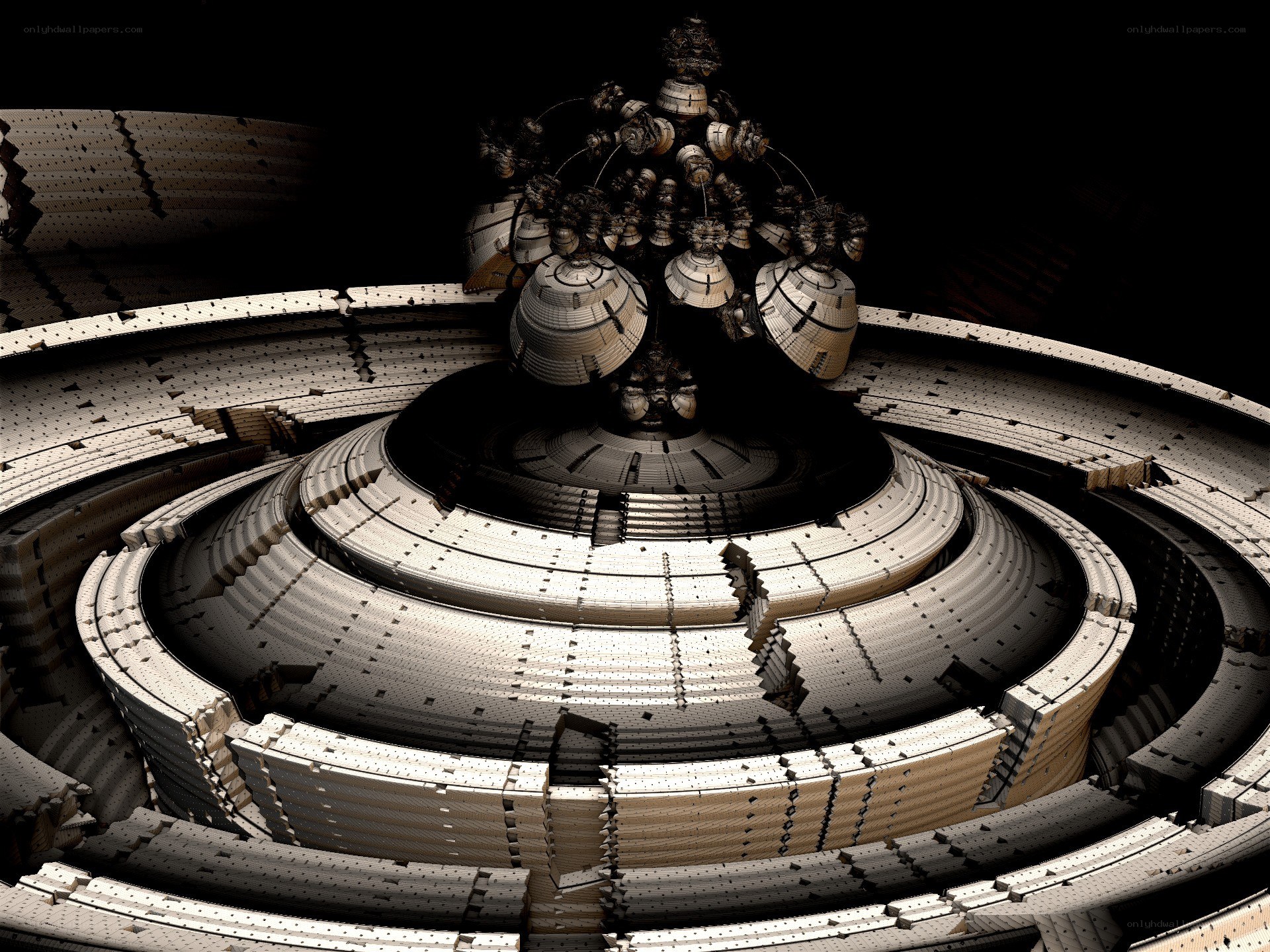 futuristic circular structure