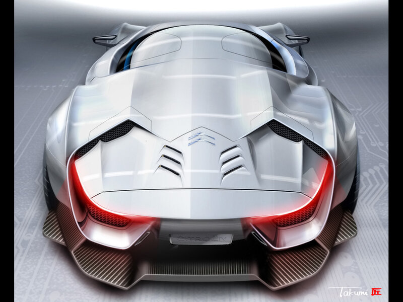 futuristic citroen concept car