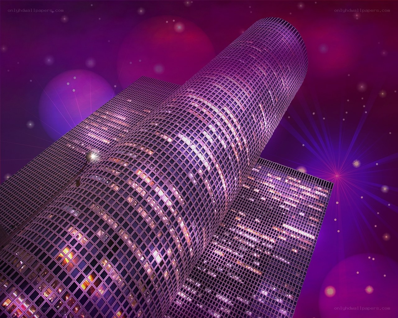 futuristic city at night