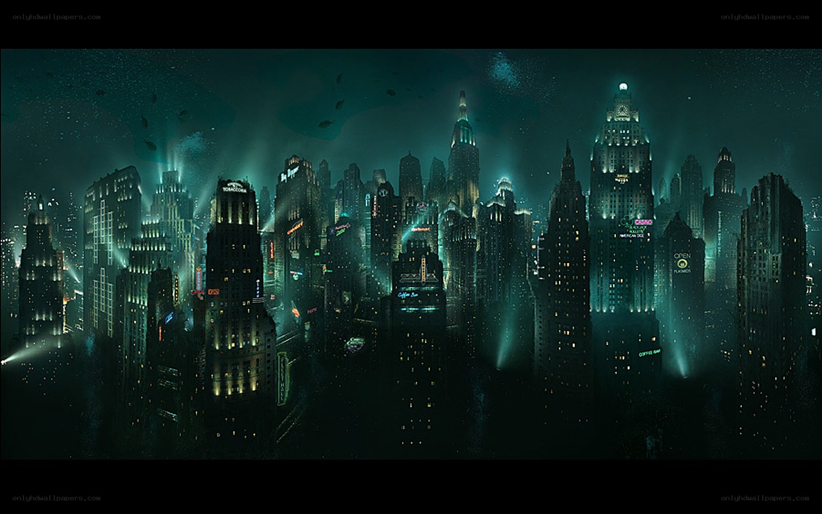 futuristic city at night
