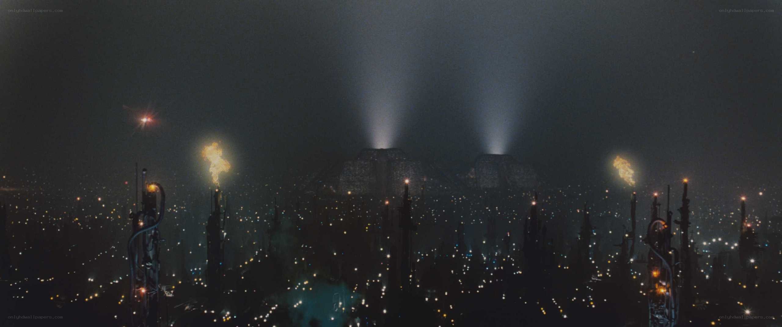futuristic city at night