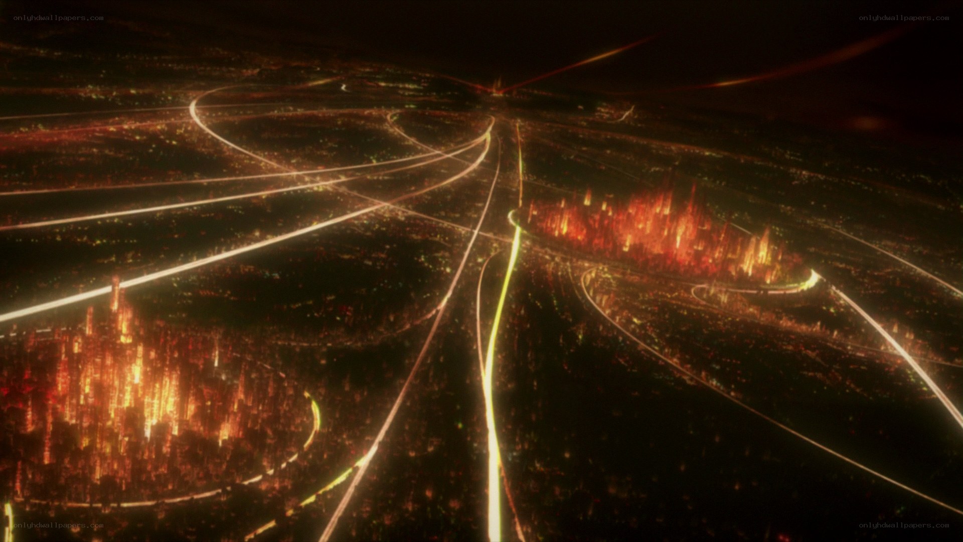 futuristic city at night