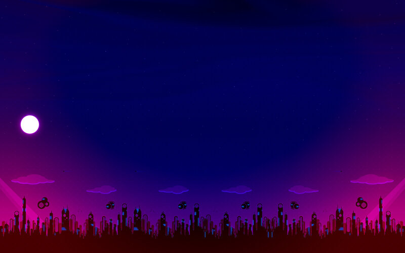 futuristic city at night
