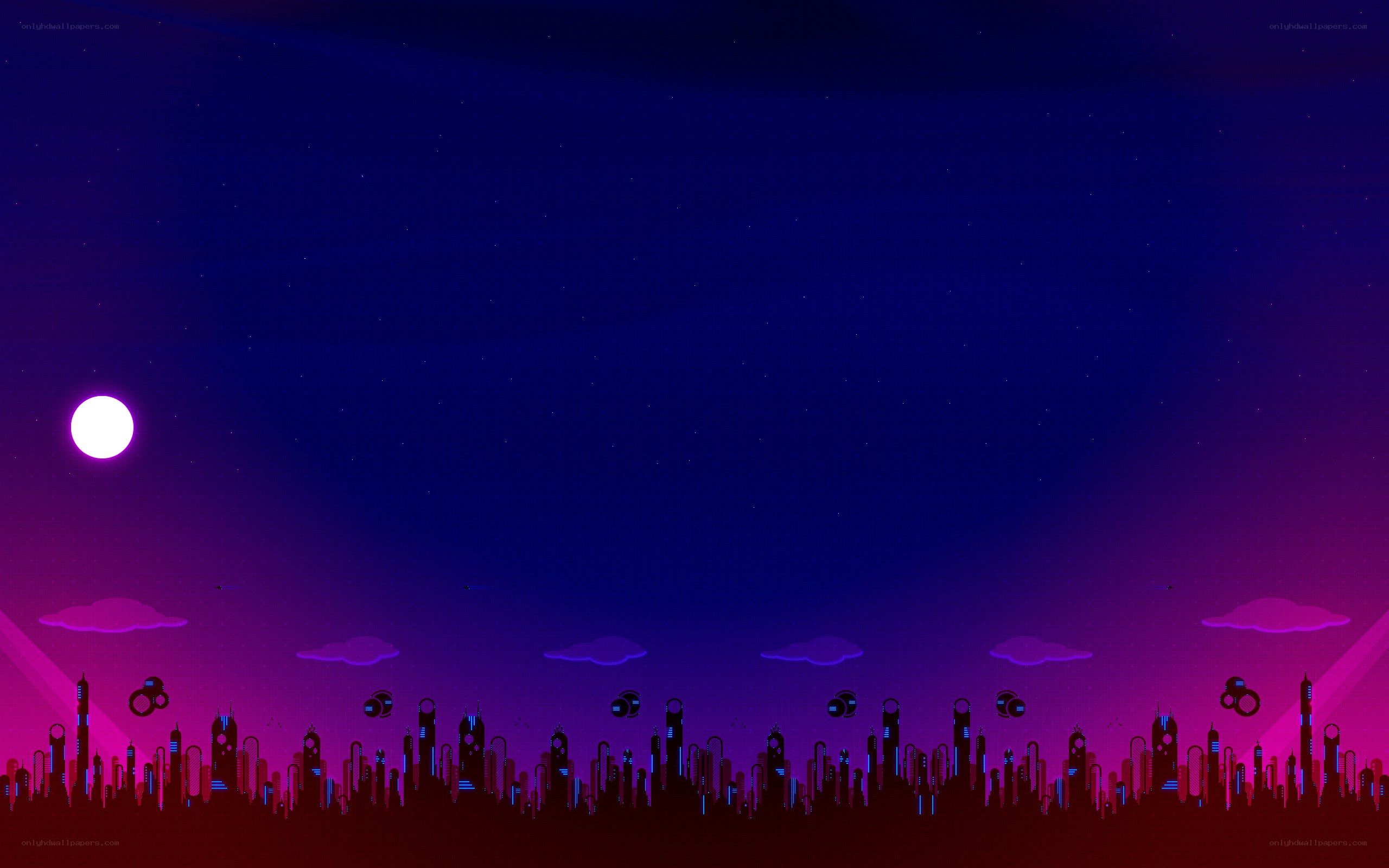 futuristic city at night