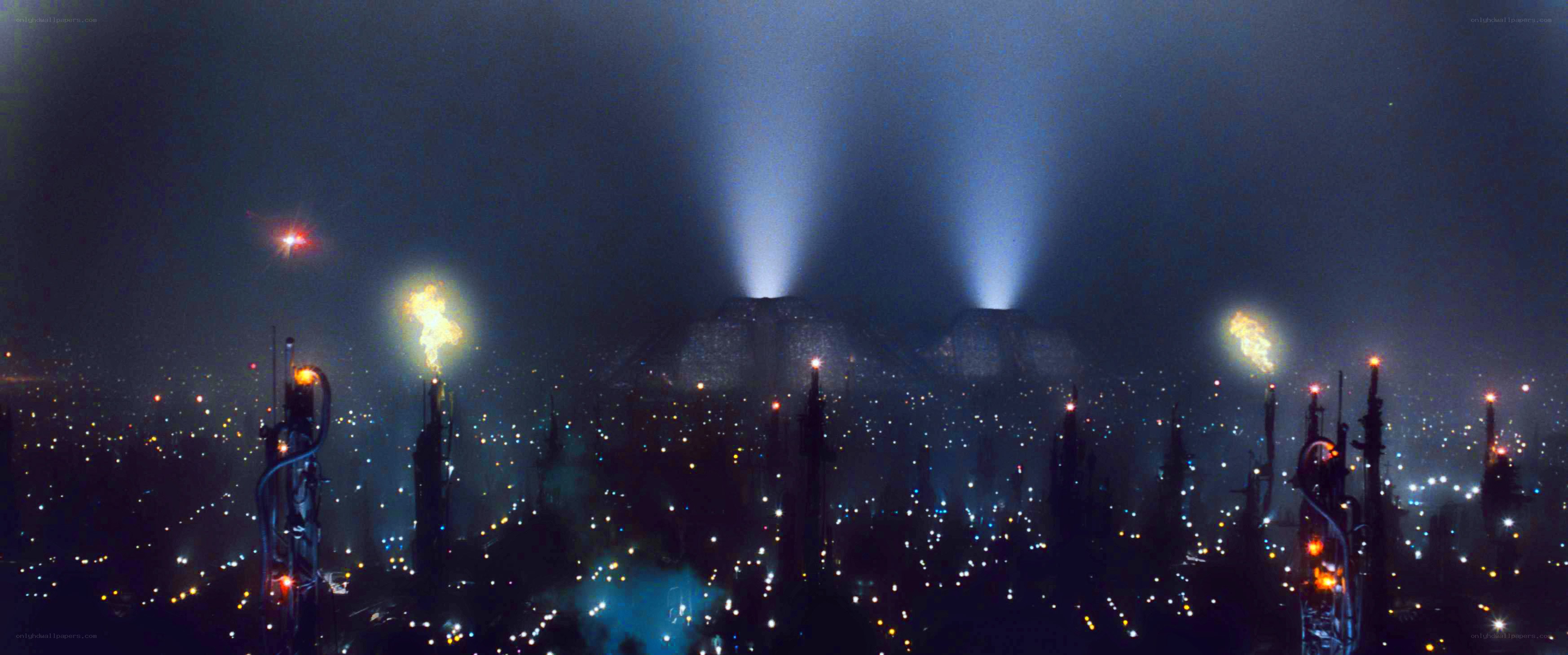 futuristic city at night