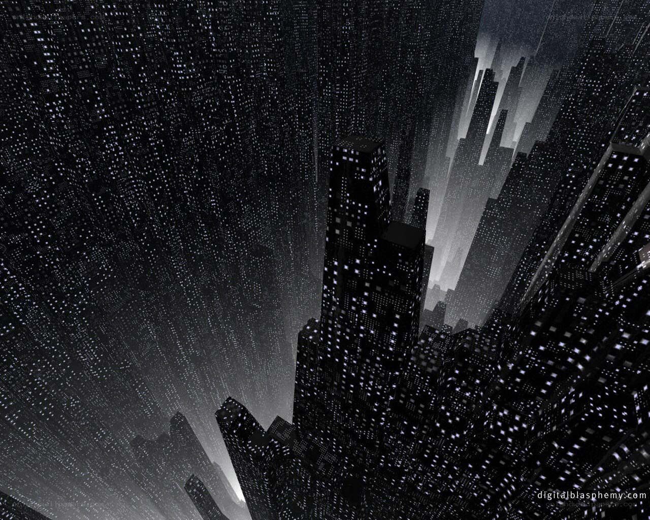 futuristic city at night