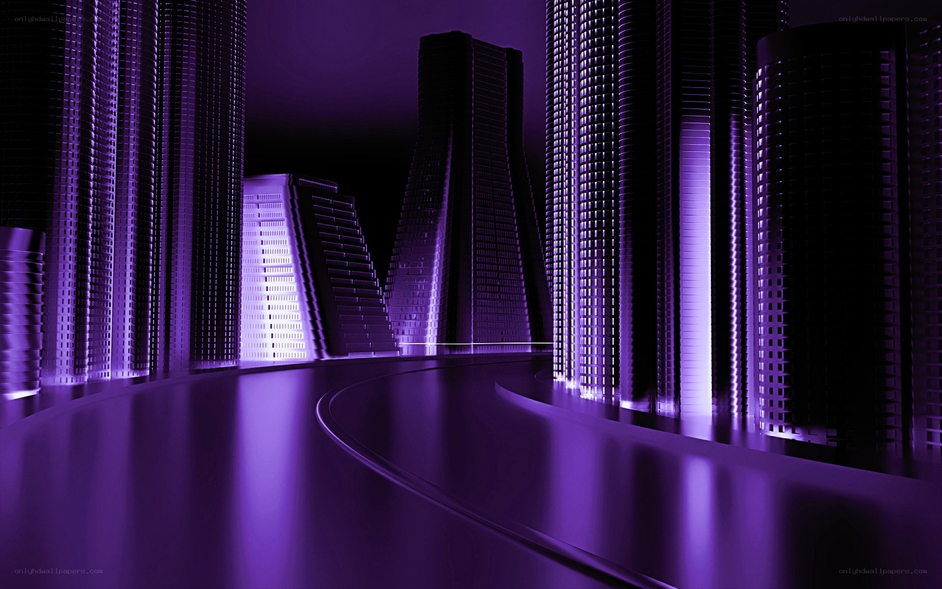 futuristic city at night
