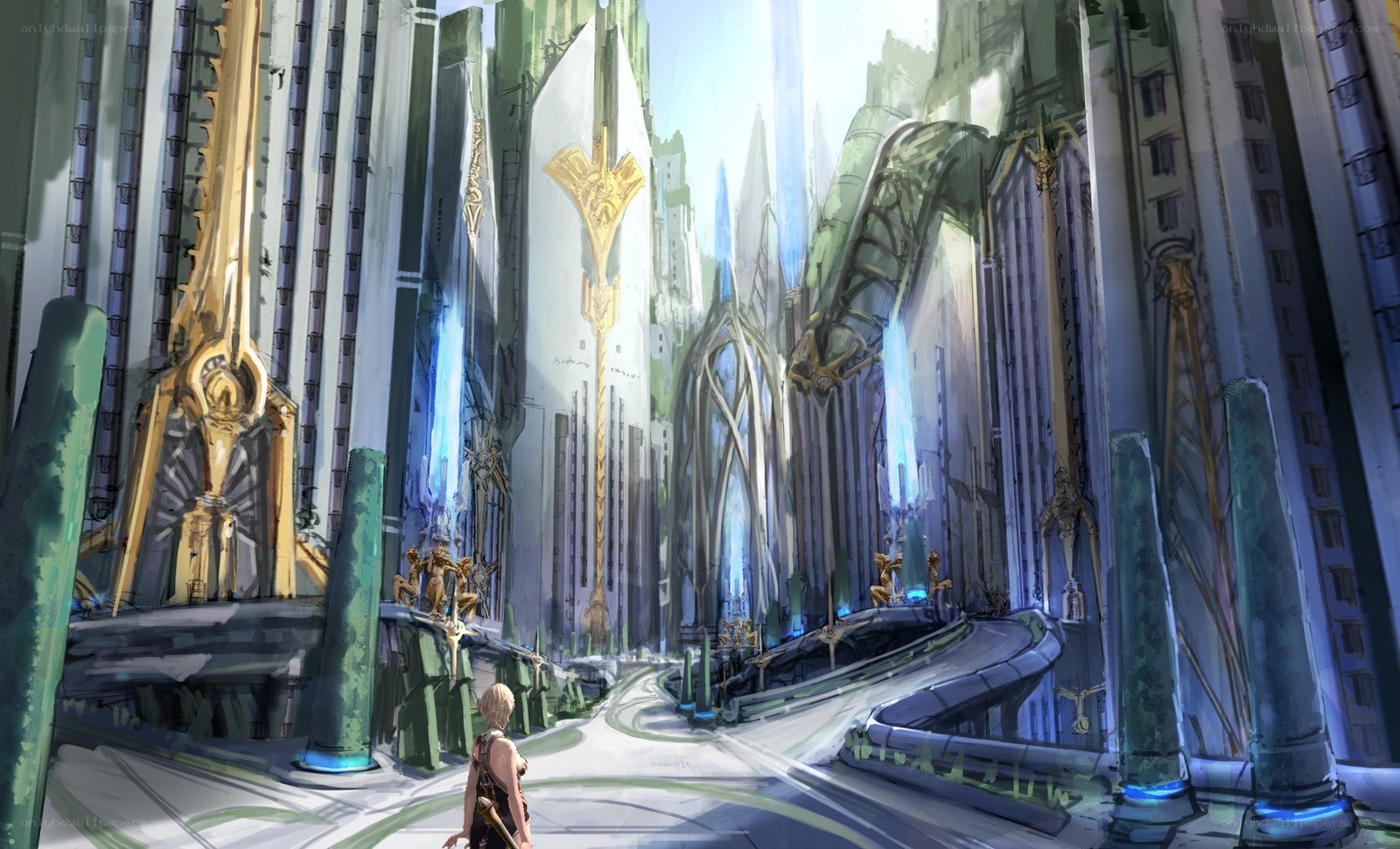futuristic city concept art