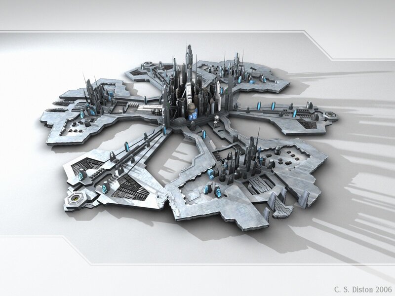 futuristic city concept
