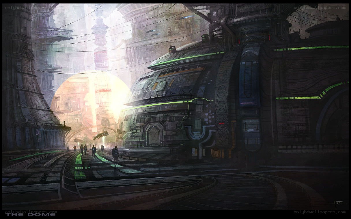 futuristic city dome