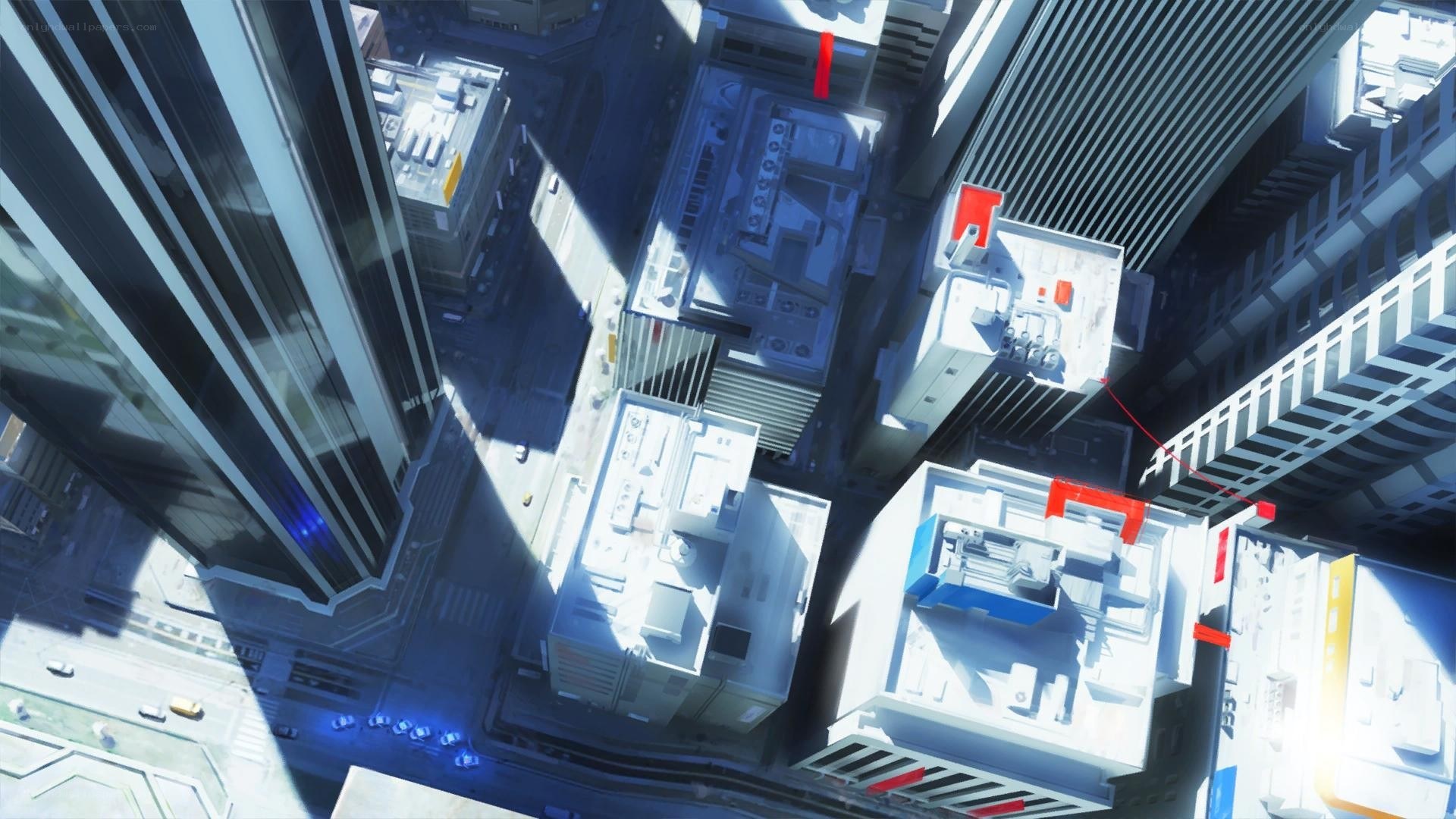 futuristic city from above