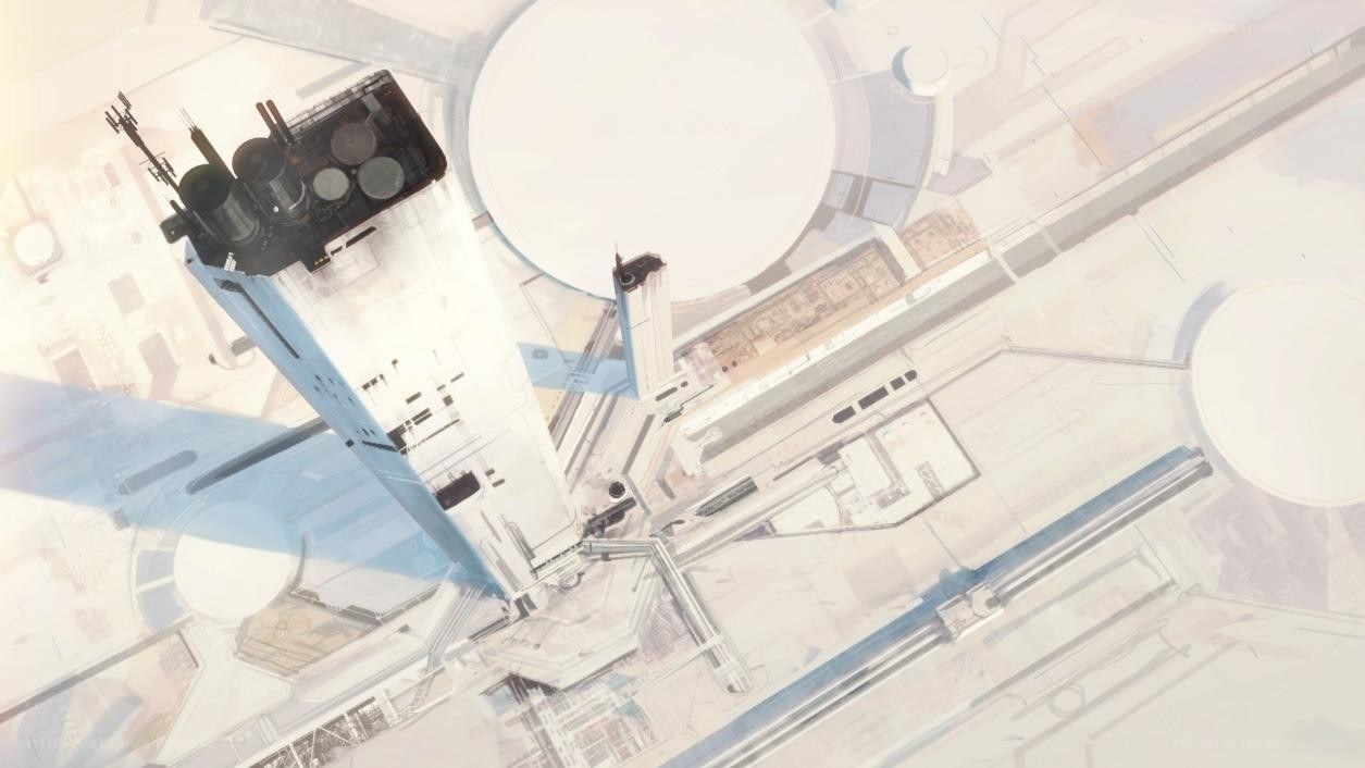 futuristic city from above