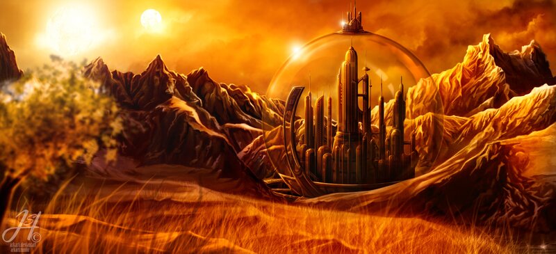 Futuristic City in Dome