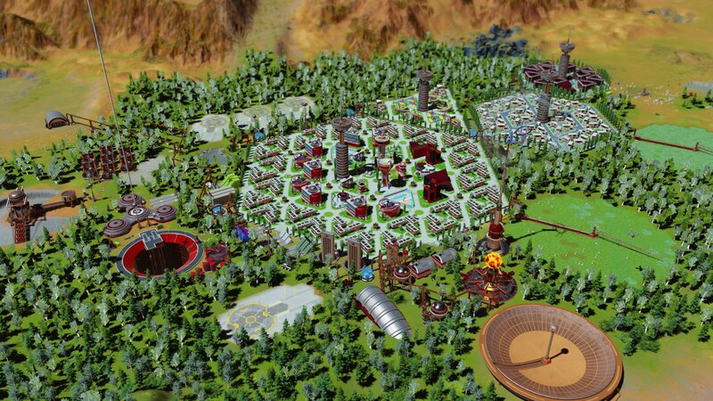 Futuristic City in Forest — Green, Technological