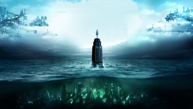 Futuristic City in Water — Blue