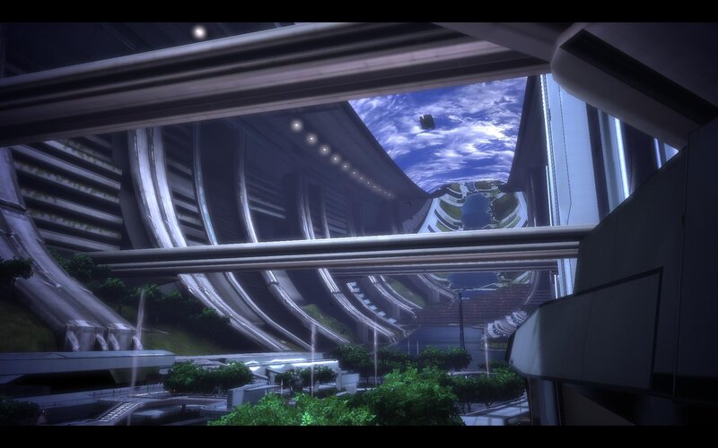 Futuristic City Interior — Blue, Serene